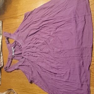 Jennifer Lopez purple sleeveless top